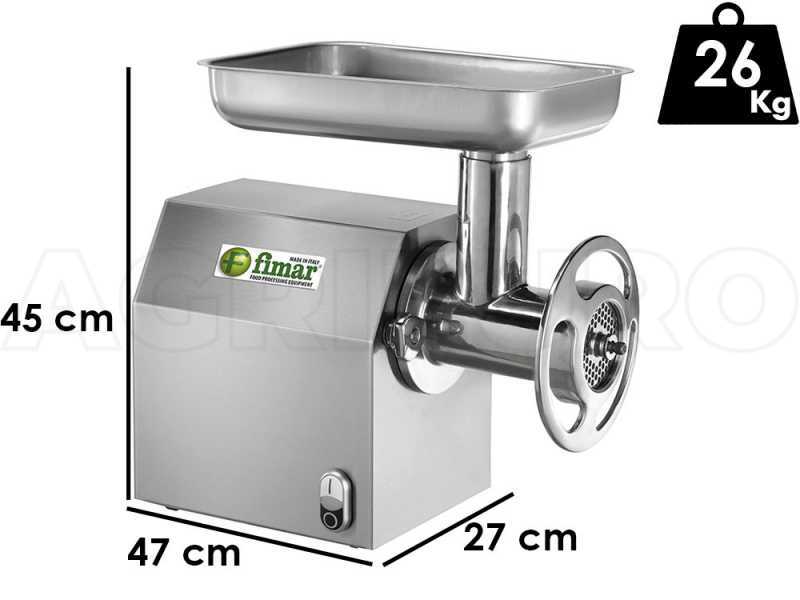 FIMAR TC22C - Elektrischer Fleischwolf  - Geh&auml;use und Schneideeinheit aus Edelstahl - 230 V