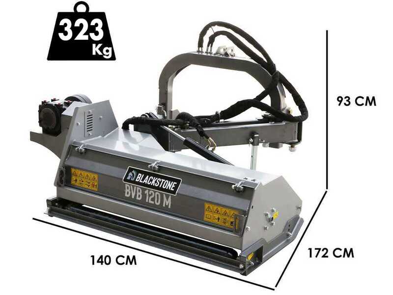 Seitlicher B&ouml;schungsmulcher BVM 120 M mit Arm f&uuml;r mittelgro&szlig;e Traktoren