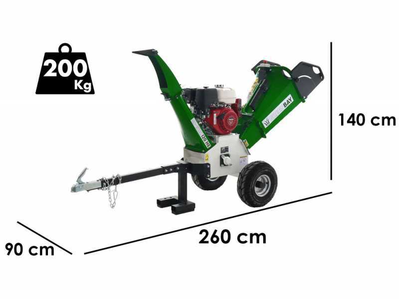 GreenBay GB-WRC 120 HE - Profi H&auml;cksler mit Verbrennungsmotor - 13 PS Honda GX390 Motor