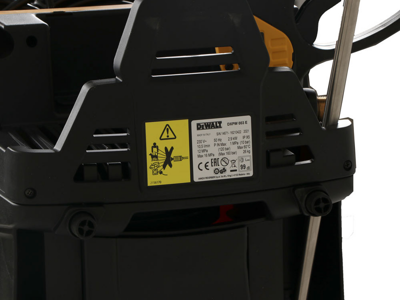 Hochdruckreiniger DEWALT DXPW 003E - Maximaler Druck 160 bar