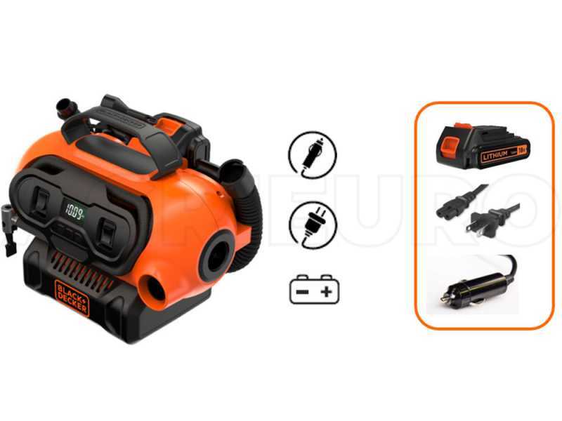 Black &amp; Decker BDCINF18N-QS - Kompressor- Max. Druck 11 Bar - tragbare - &ouml;lfreie Luftpumpe