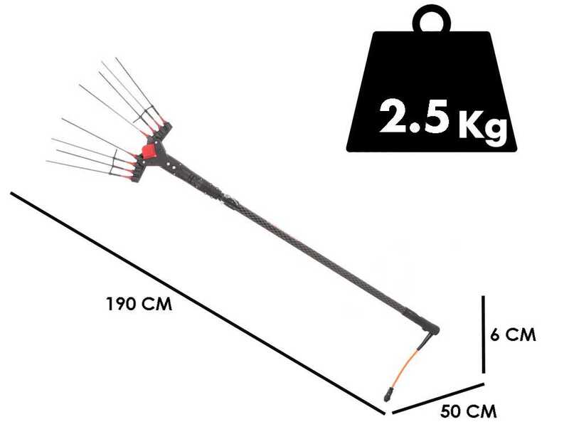 Akku-Olivenr&uuml;ttler Castellari Vertigo Carbon C 30V - 190 / 240 cm