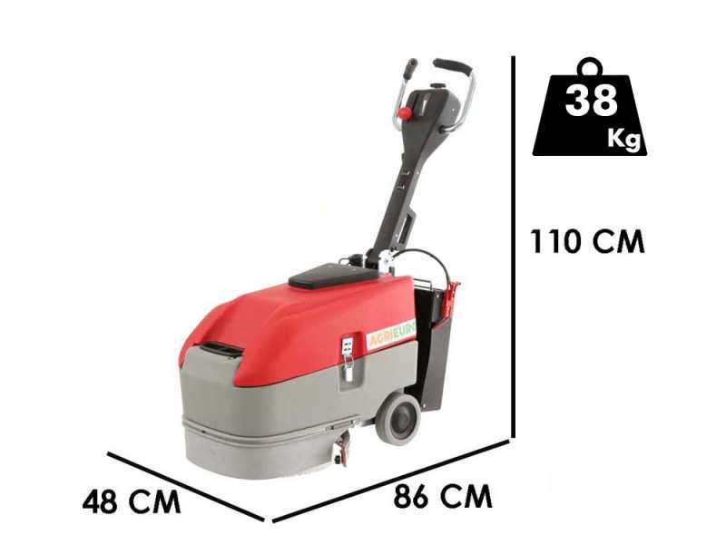 Scheuersaugmaschine AgriEuro U.T. LP-350-B - 2x 24V-Akku (12V 18A) - Bodenreinigungsmaschine