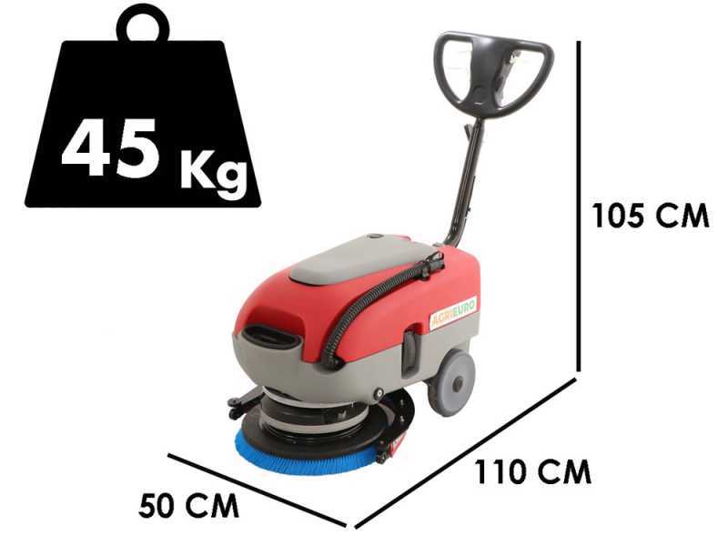 Scheuersaugmaschine Agrieuro U.T. LP-430-B - 2 x Akku (12V 35 A)