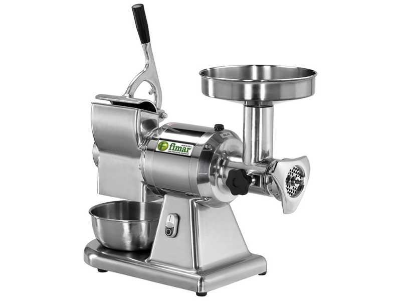 FIMAR TC12T - elektrischer Fleischwolf - mit integrierter Hartk&auml;sereibe - Schneideeinheit aus Aluminium - 230V