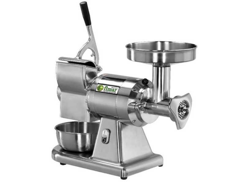 FIMAR TC12AT - Elektrischer Fleischwolf - Mit integrierter Hartk&auml;sereibe - Schneideeinheit aus Edelstahl - 400V