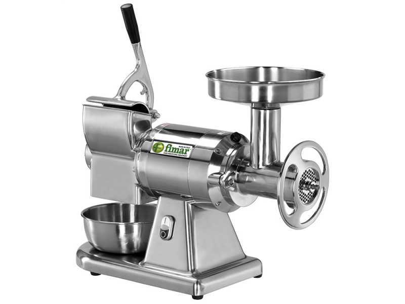 FIMAR TC22AE - Elektrischer Fleischwolf - integrierte Hartk&auml;sereibe - Edelstahl-Schneideeinheit - 230V