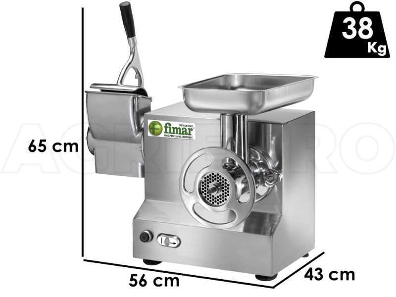 FIMAR TC22AT - Elektrischer Fleischwolf  - mit integrierter Hartk&auml;sereibe - Aluminium-Schneideeinheit - 400V