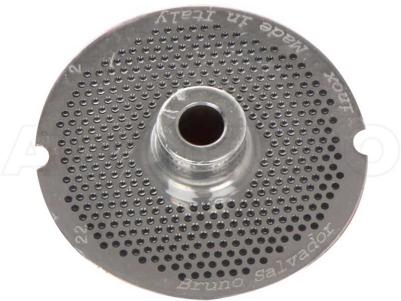 Sieb f&uuml;r Fleischwolf  N.12 - L&ouml;cher &Oslash; 2 mm - Durchmesser 69 mm