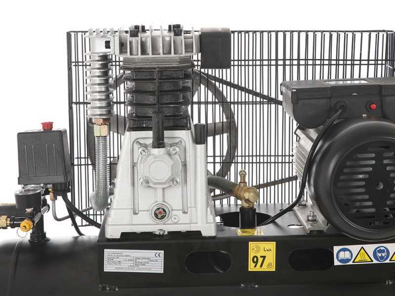 BlackStone B-LBC 50-20 - Elektrischer Luftkompressor - Motor 2 PS - 50 Liter - Mit Riemenantrieb