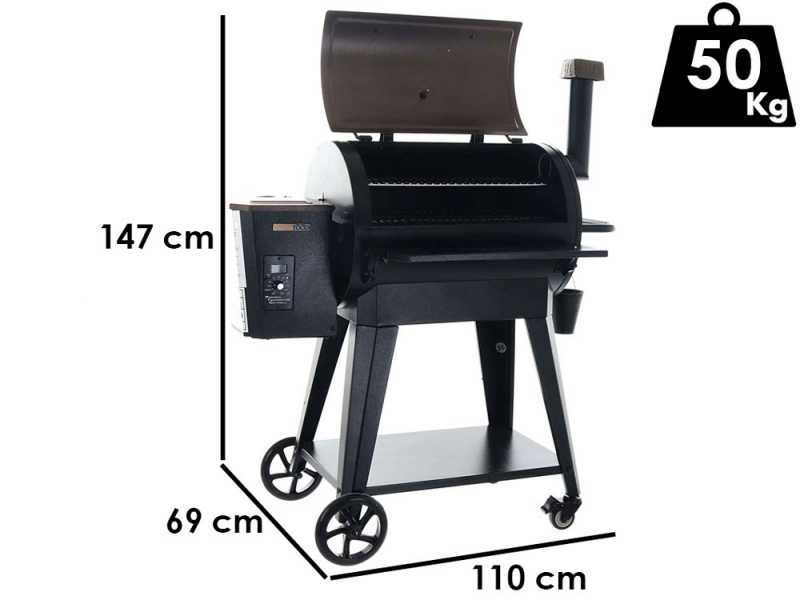 Royal Food RF-PB 2870 Pelletgrill - Grillrost aus Edelstahl - Kochfl&auml;che 65x42 cm