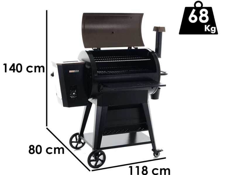 Pelletgrill Royal Food RF-PB 3570 - Grillrost aus Edelstahl - Kochfl&auml;che 72x49 cm