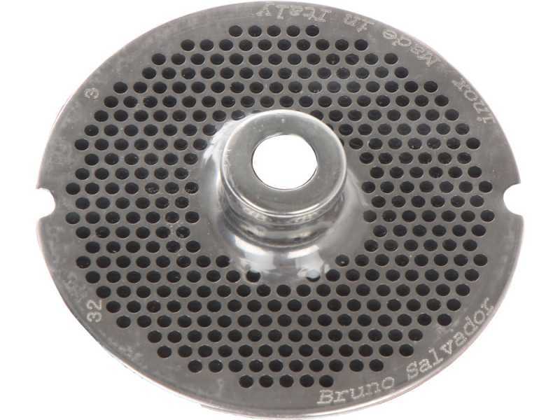 Lochscheibe f&uuml;r Fleischwolf N.32 - Bohrungen &Oslash; 2 mm - Durchmesser der Lochscheibe 99 mm