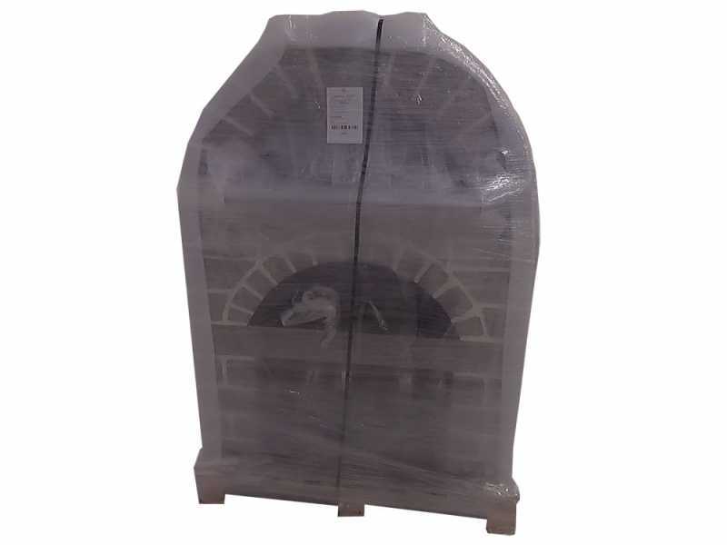 AgriEuro PULCINELLA STONE - Holzbackofen f&uuml;r den Au&szlig;enbereich - grau - 80X60 - 4 Pizzen
