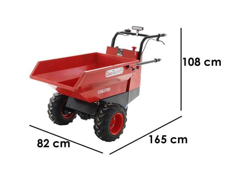 GeotechPro Mini Dumper Car E300 - manuell kippbarer Beh&auml;lter 300 kg