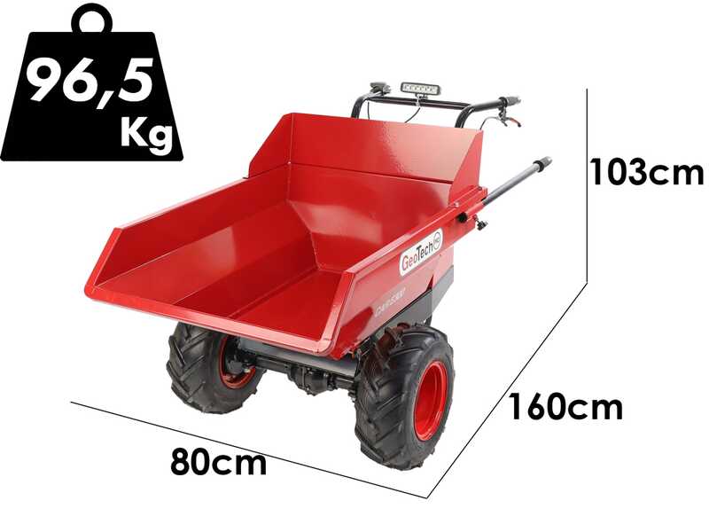 GeotechPro Mini Dumper Car E300 - manuell kippbarer Beh&auml;lter 300 kg
