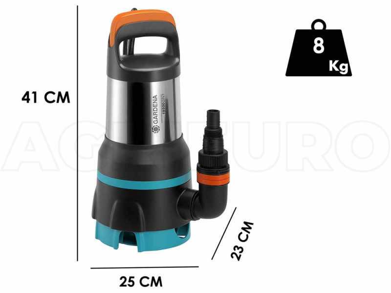Gardena-2-in-1-Tauchpumpe f&uuml;r Klar- und Schmutzwasser mit Aquasensor 19500 - aus Edelstahl
