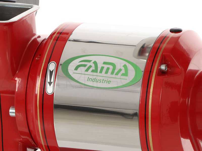 FAMA TG12 RETR&Ograve; - Elektrischer Fleischwolf   - Mit integrierter Hartk&auml;sereibe - Schneideeinheit aus Edelstahl - 400V