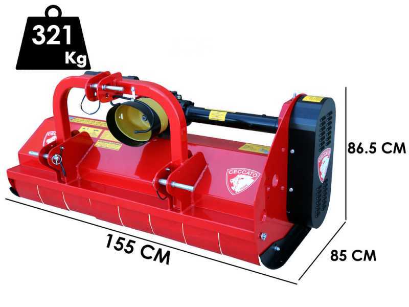 Ceccato Trincione 380 - T1400F - Mulcher f&uuml;r Traktor  - feste Dreipunktaufnahme - mittelschwere Baureihe