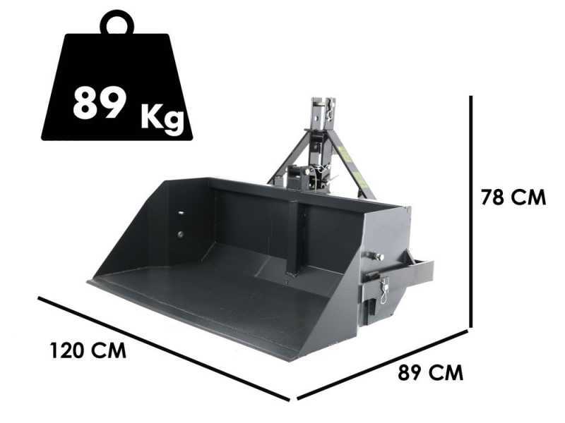 Heckschaufel Blackstone Blackstone B-PAL 120 f&uuml;r Traktoren - Klinge 120 cm - 400 kg Nutzlast