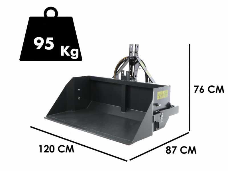 Heckschaufel Blackstone B-PAL H 120 f&uuml;r Traktoren - 120 cm - 400 kg Nutzlast