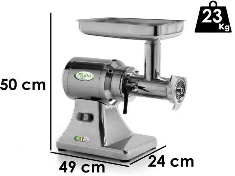 FAMA TSK22 UNIKO - Elektrischer Fleischwolf - Geh&auml;use aus Aluminium - Schneideeinheit aus Edelstahl - 400 V