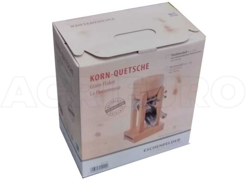 Eschenfelder 1210 Buchenholz 150g - Manuelle Flockenquetsche mit Walzen aus Edelstahl