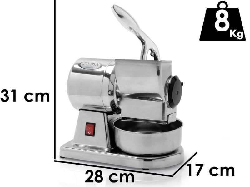 FAMA MIGNON GM - Elektrische Profi-K&auml;sereibe - Geh&auml;use aus poliertem Aluminium - 0,5 PS