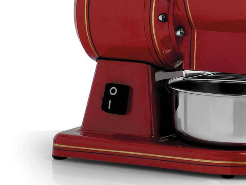 FAMA MIGNON GM RETRO - Professionelle elektrische Reibe - Geh&auml;use aus poliertem Aluminium - 0,5 PS