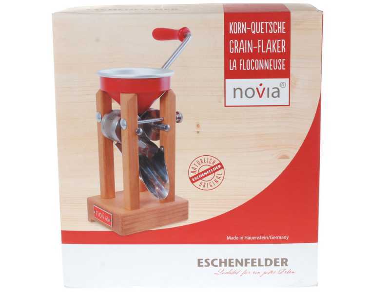 Eschenfelder Novia nr1200 alluminio rosso 150g - Manuelle Flockenquetsche mit Edelstahlwalzen 