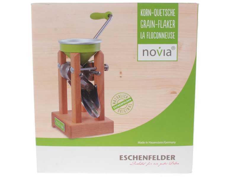 Eschenfelder Novia ng1200 Aluminium gr&uuml;n 150g - Manuelle Flockenquetsche mit Edelstahlwalzen