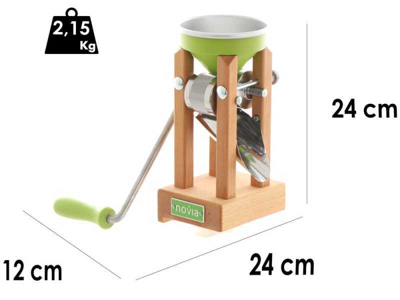 Eschenfelder Novia ng1200 Aluminium gr&uuml;n 150g - Manuelle Flockenquetsche mit Edelstahlwalzen