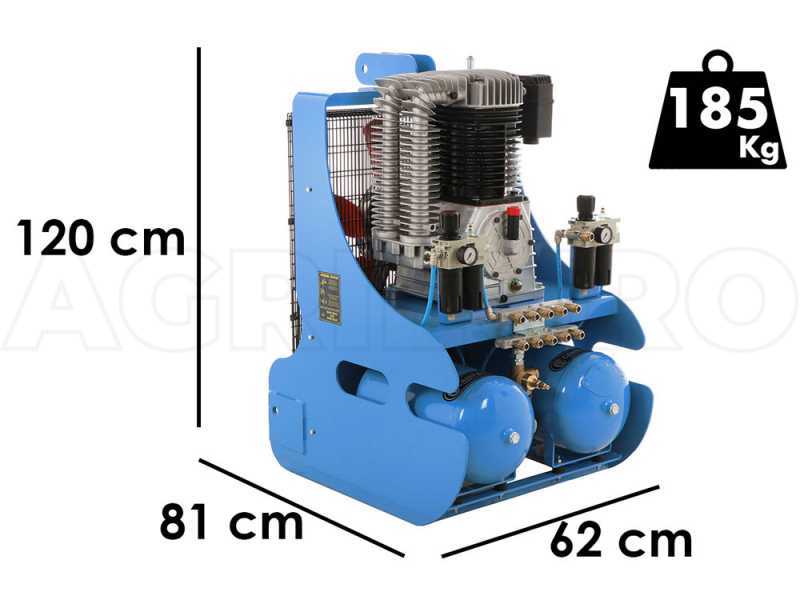 Kompressor f&uuml;r Traktor Campagnola PTO ECOPLUS 1500 - f&uuml;r Olivenernte und Baumschnittsysteme