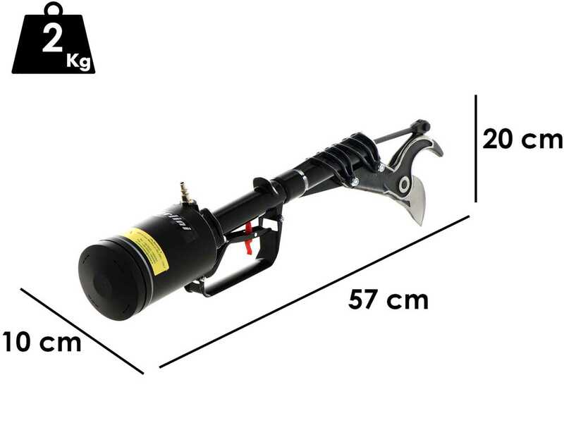 Pneumatische Baumschere Paterlini Ara 8/U - Druckluftger&auml;t mit direktem Griff