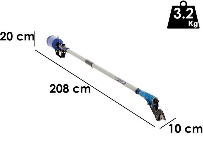 Pneumatischer Baumschneider Paterlini Ara 8/U - mit starrem Schaft 1,5 Meter - luftbetrieben