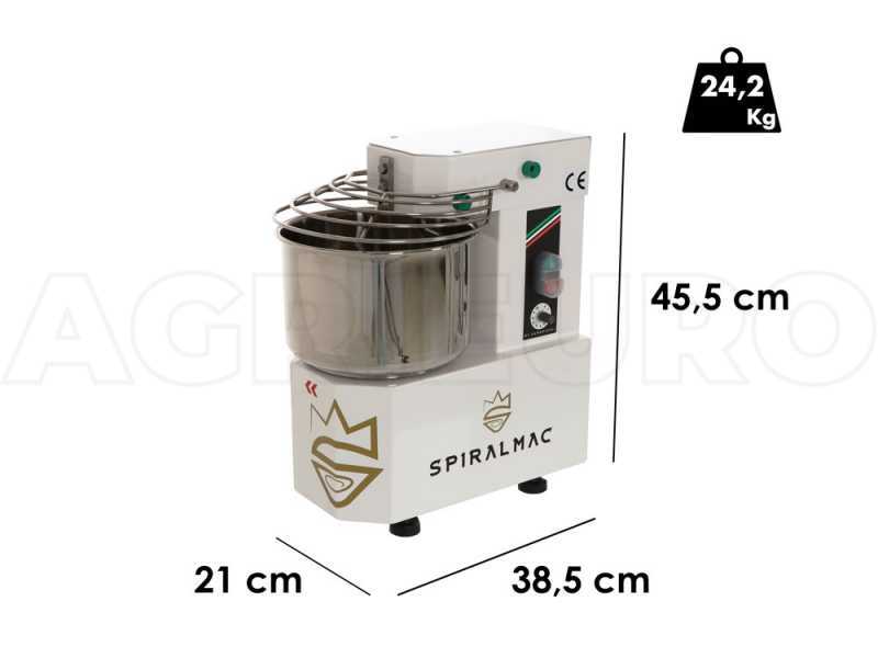 Spiralkneter SPIRALMAC SV5VV mit 10 Geschwindigkeitsstufen - 230V - Teigkapazit&auml;t 5 Kg