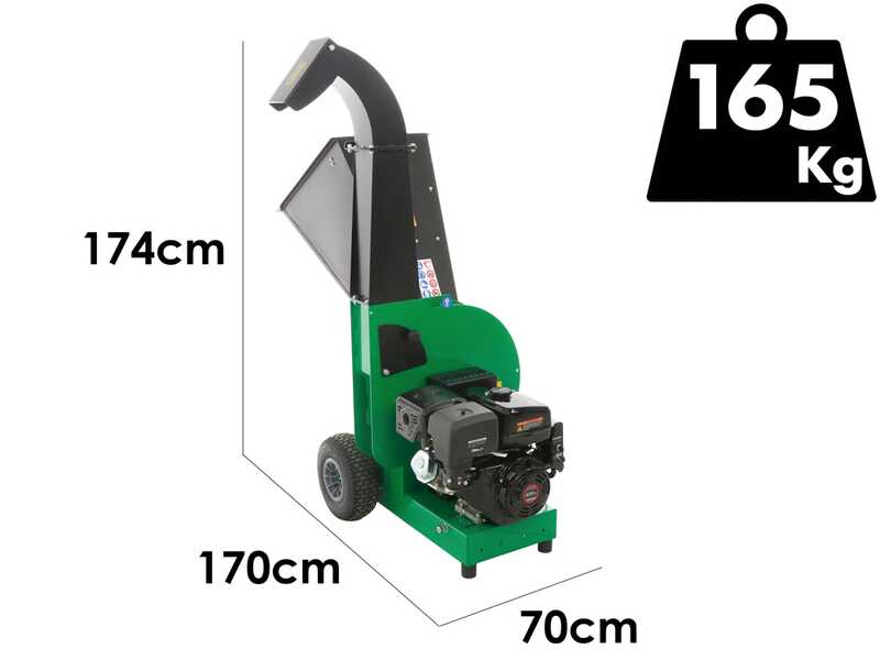 Seven Italy BIGCH420 - H&auml;cksler mit Benzinmotor - Loncin G420F - Elektrostarter