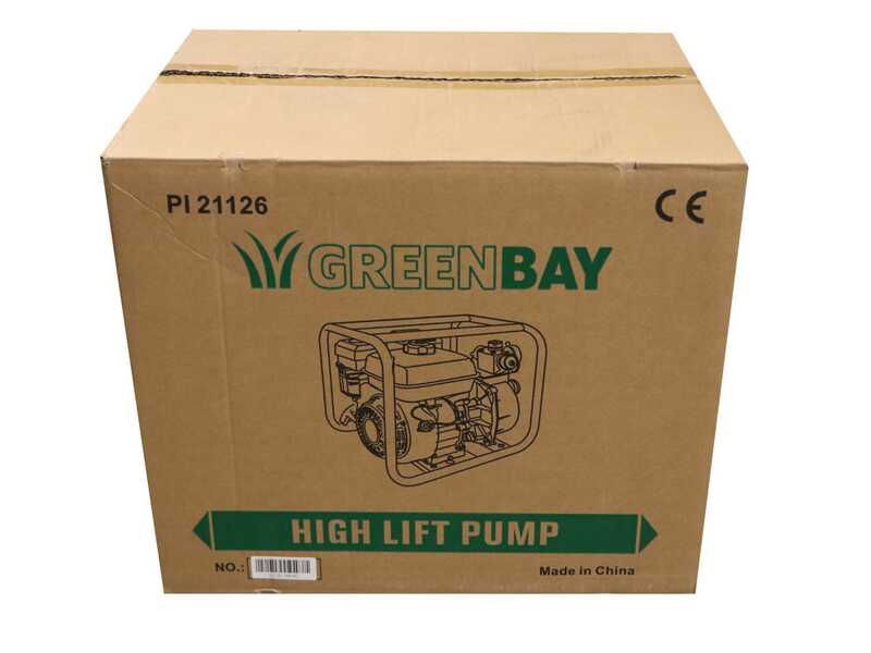 Benzin Wasserpumpe Greenbay GB-HPWP 50 - Anschl&uuml;sse 50/40/40 mm - hohe F&ouml;rderh&ouml;he