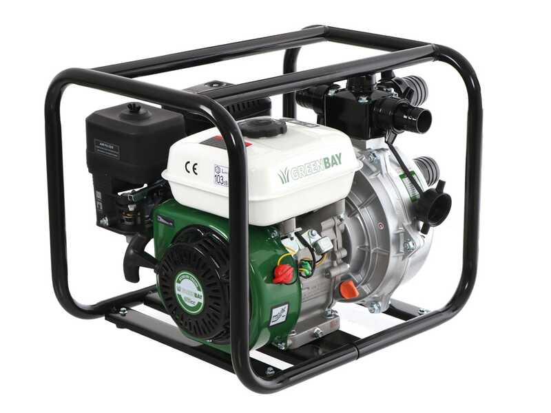 Benzin Wasserpumpe Greenbay GB-HPWP 50 - Anschl&uuml;sse 50/40/40 mm - hohe F&ouml;rderh&ouml;he