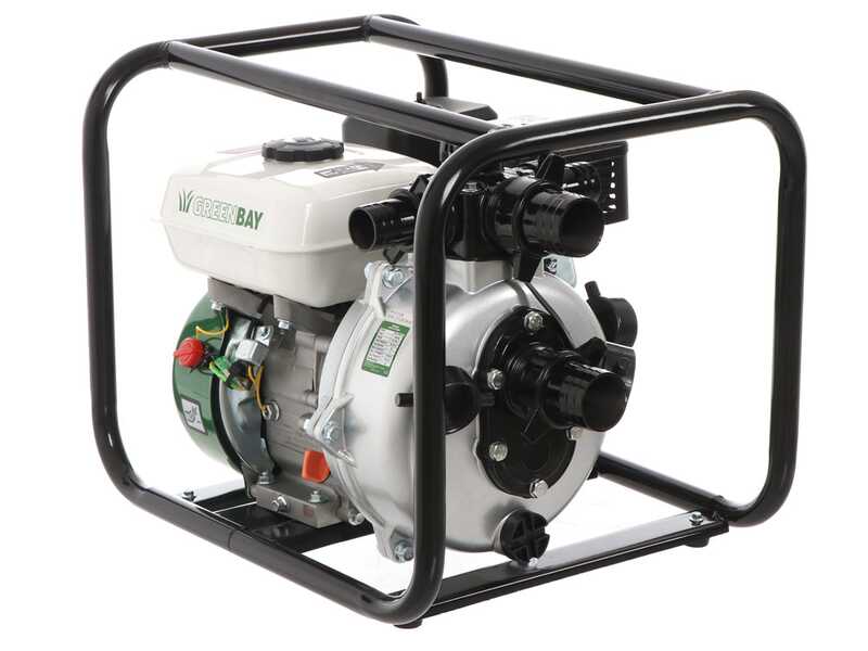 Benzin Wasserpumpe Greenbay GB-HPWP 50 - Anschl&uuml;sse 50/40/40 mm - hohe F&ouml;rderh&ouml;he