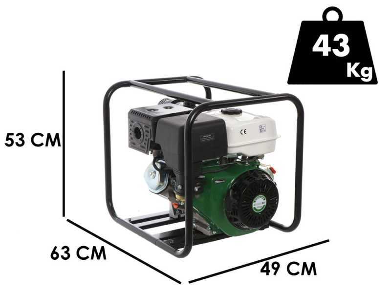 Benzin-Motorpumpe Greenbay GB-HPWP 80 - Hohe F&ouml;rderh&ouml;he - mit 80 mm Anschlussst&uuml;cken