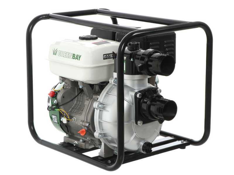 Benzin-Motorpumpe Greenbay GB-HPWP 80 - Hohe F&ouml;rderh&ouml;he - mit 80 mm Anschlussst&uuml;cken
