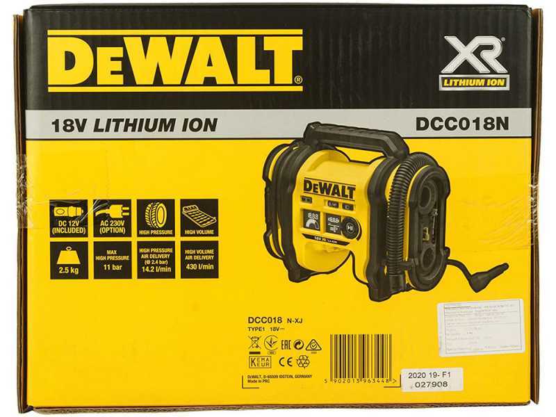 DeWALT 18V Akku- und Netz-Kompressor