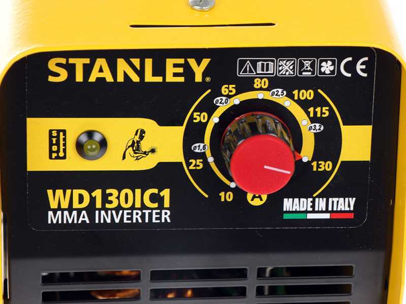 Inverter DC-Elektrodenschwei&szlig;ger&auml;t MMA Stanley WD130IC1 - mit MMA-Kit - Zyklus 15%@130A"