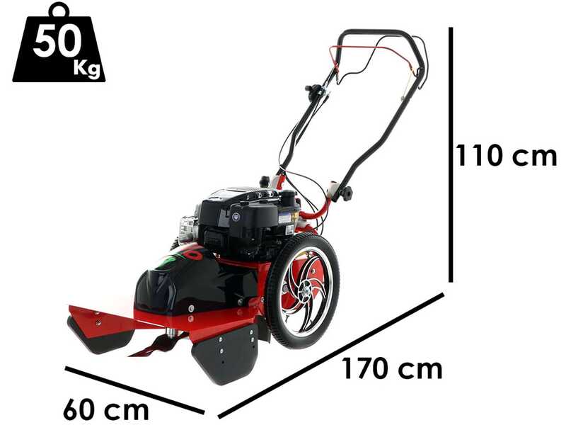 Blue Bird FLO PRO SPEED 7 - Benzin-Hochgrasm&auml;her - Messer und Fadenkopf  - B&amp;S 850PXI