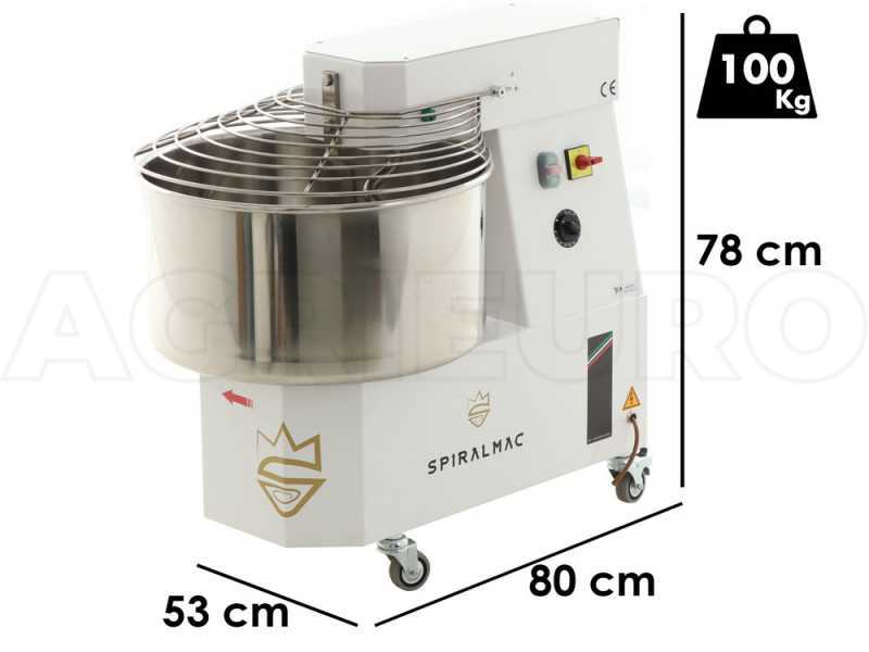 Spiralkneter SPIRALMAC SV44HH 400V - f&uuml;r weiche Teige mit hoher Hydratation, 2 Geschwindigkeiten - 44 kg