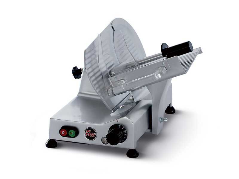 FAC S220 - Aufschnittmaschine mit 220 mm Klinge - mit zu desinfizierenden Teilen - 185W