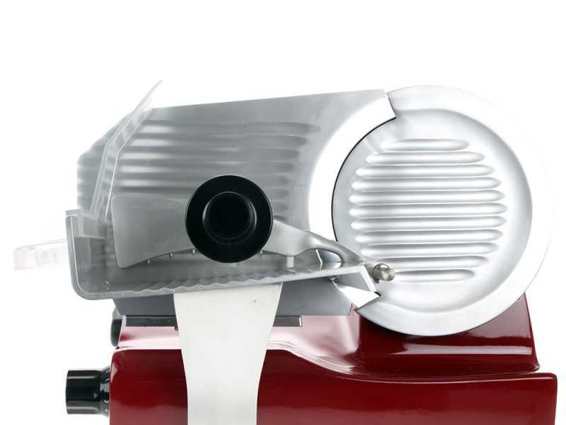 FAC S220 Rot - Aufschnittmaschine - 220 mm Klinge - mit Schleifaufsatz - 185W