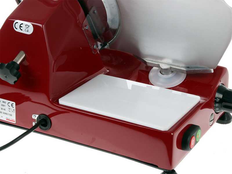 FAC S220 Rot - Aufschnittmaschine - 220 mm Klinge - mit Schleifaufsatz - 185W