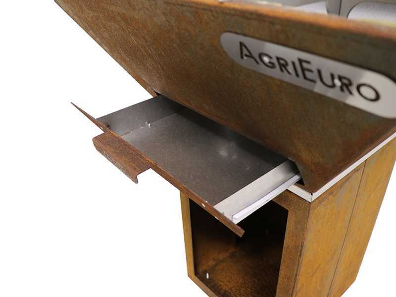 Holzkohlegrill COLORADO - 80x80 cm Grillrost - Geh&auml;use komplett aus Corten